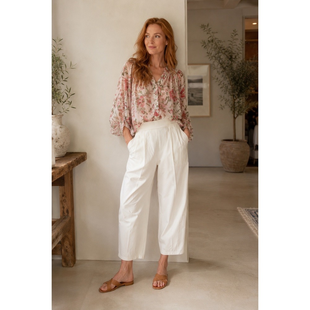 Made in Italy Pleated Wide Leg Trousers